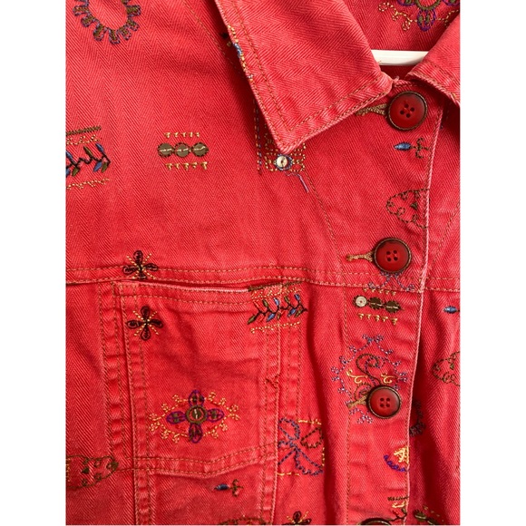 Graff Intricate Embroidered Stretch Denim Jacket - Picture 3 of 7